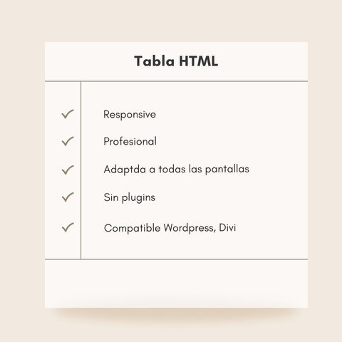 tabla responsive html resumen